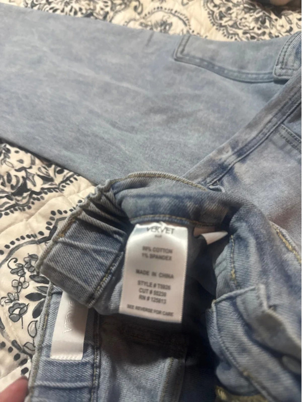 Vervet Light Wash Cargo Jeans Utility Pants - Picture 4 of 5